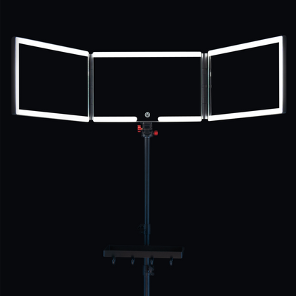 Self-Cut System Angel Lights Tripod 3 Way Mirror w/ Premium Cordless Clipper, Trimmer, and Shaver